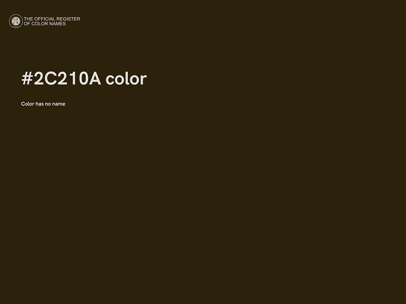 #2C210A color image