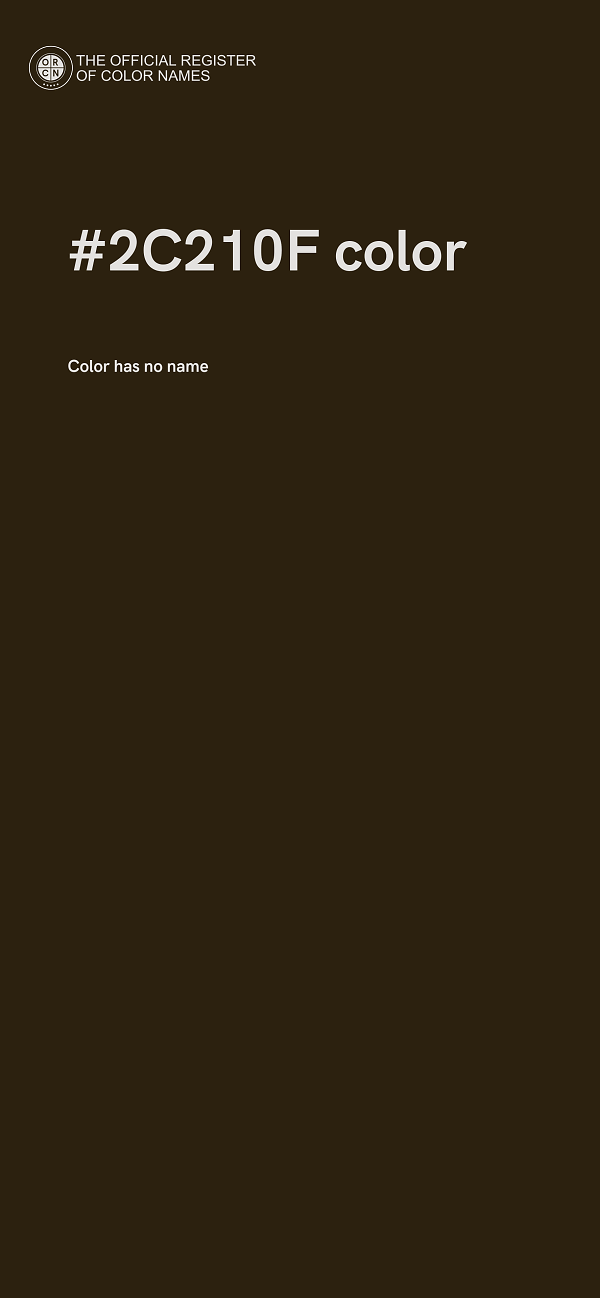 #2C210F color image