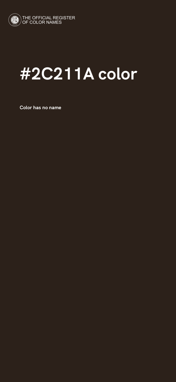 #2C211A color image