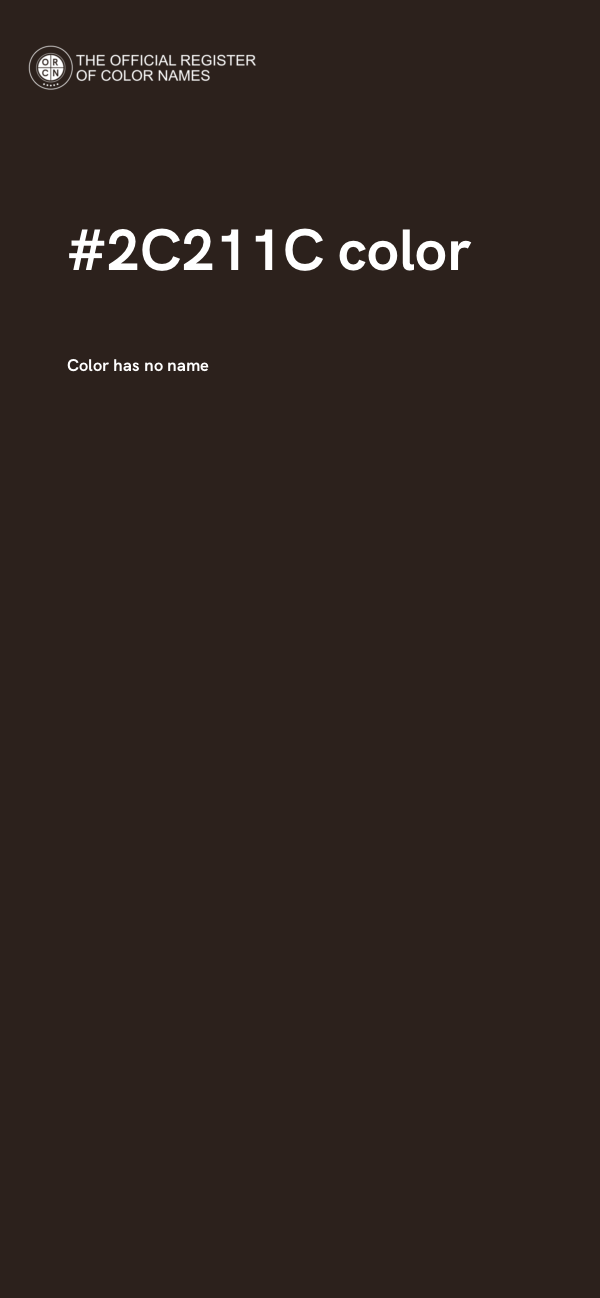 #2C211C color image
