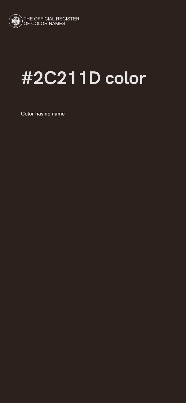 #2C211D color image
