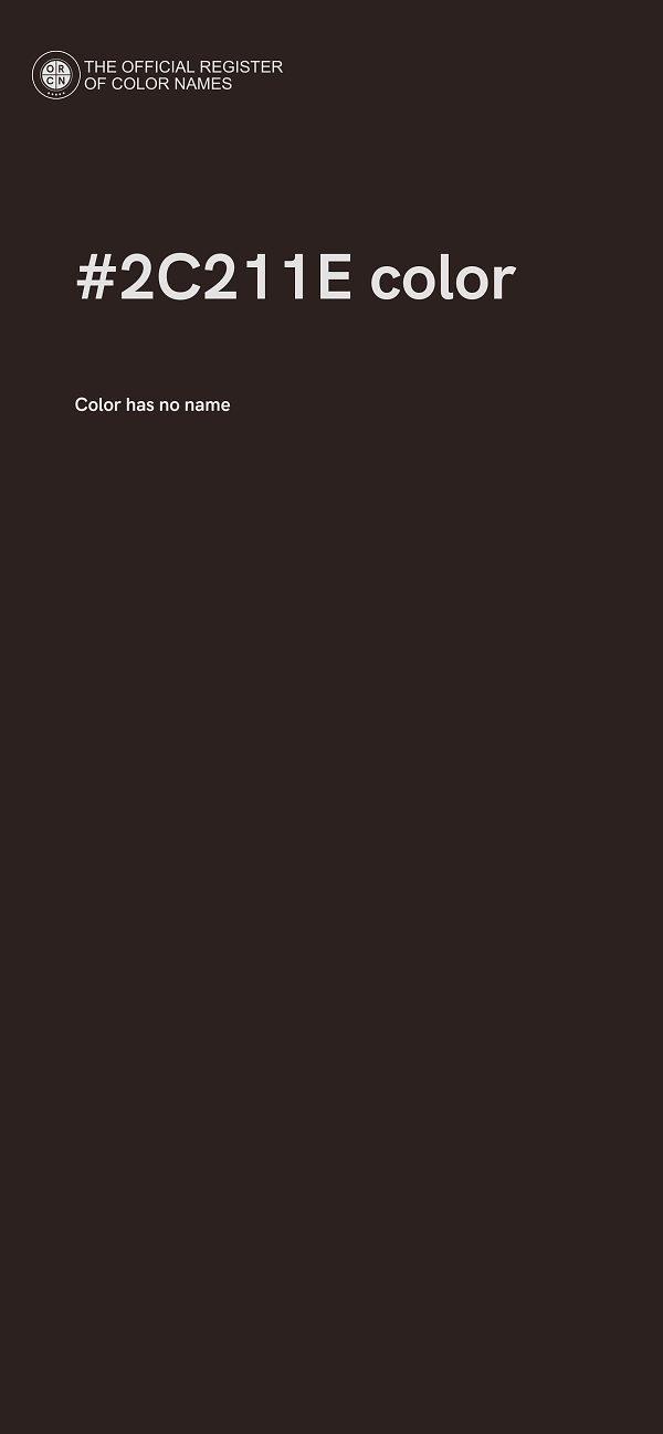 #2C211E color image