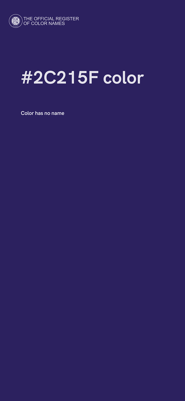 #2C215F color image