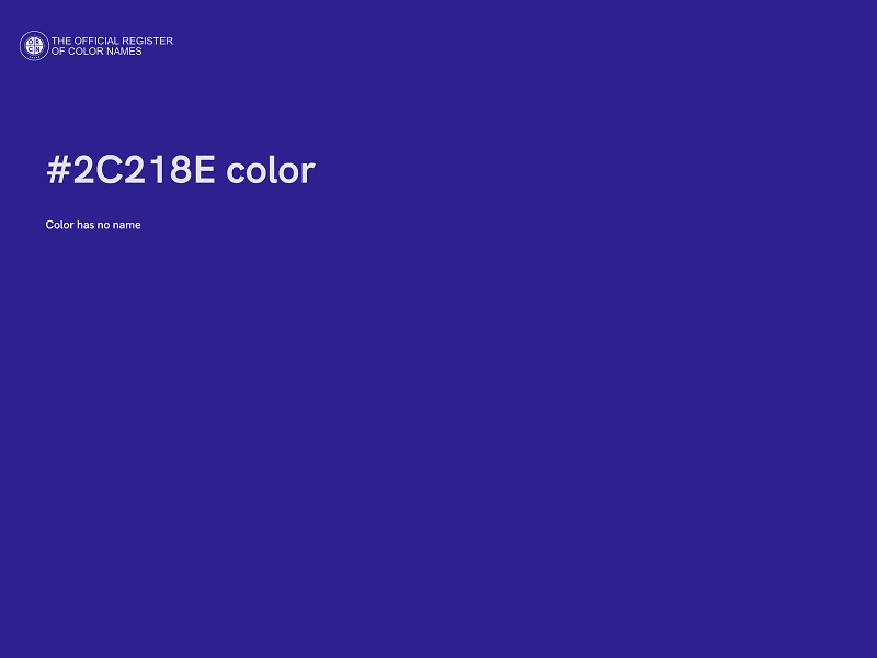 #2C218E color image