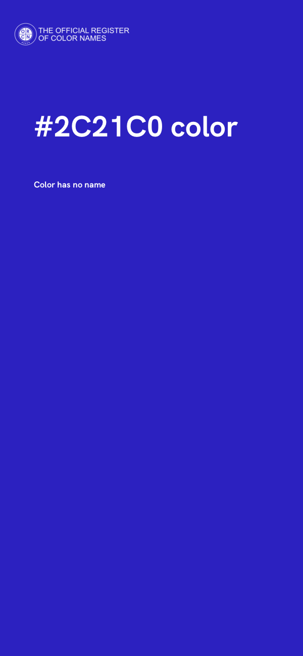 #2C21C0 color image