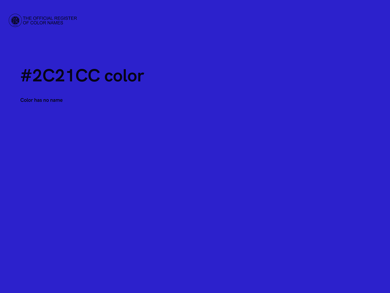 #2C21CC color image