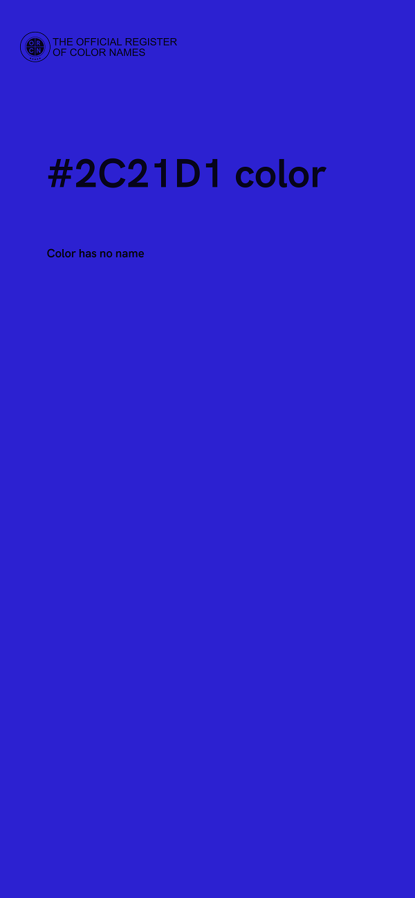 #2C21D1 color image