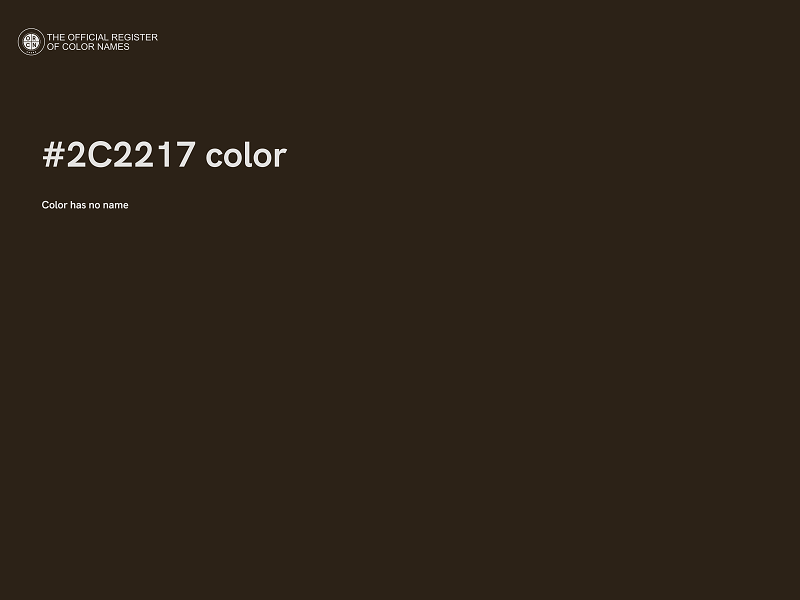 #2C2217 color image