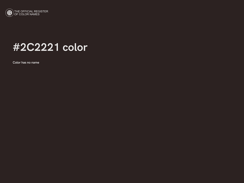 #2C2221 color image