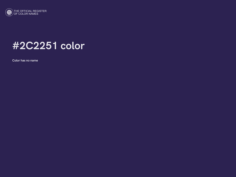 #2C2251 color image