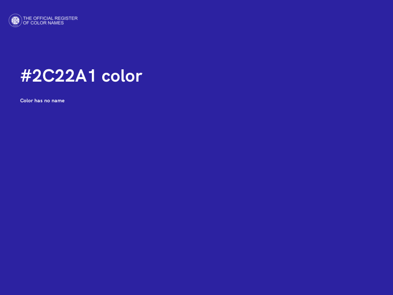 #2C22A1 color image