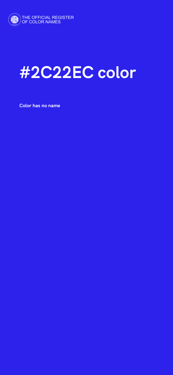 #2C22EC color image