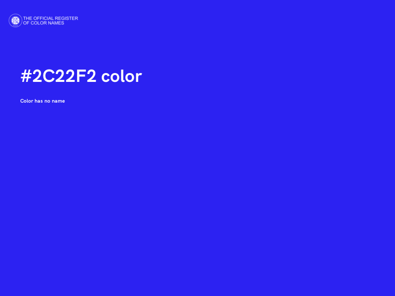 #2C22F2 color image