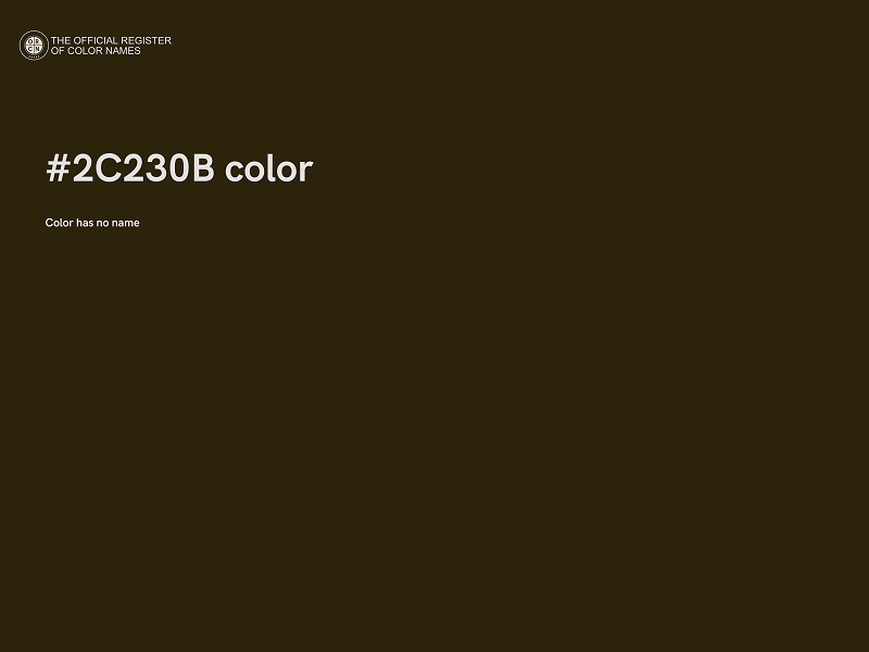 #2C230B color image