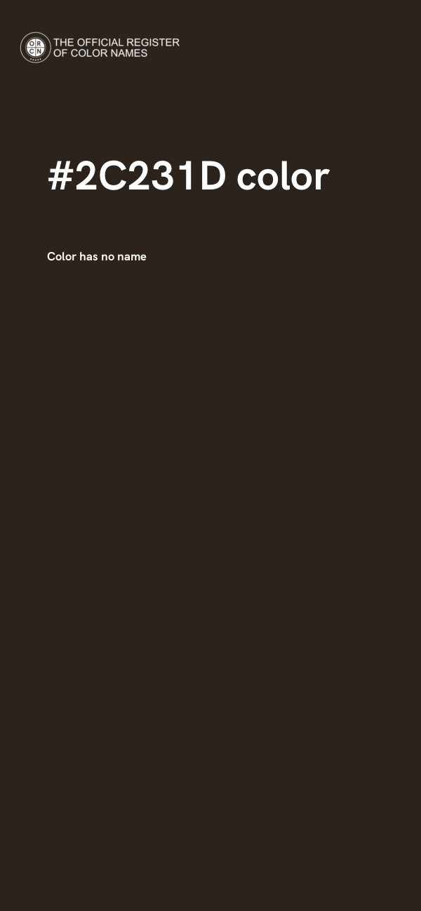 #2C231D color image