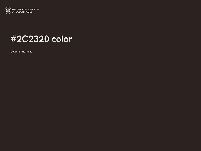 #2C2320 color image