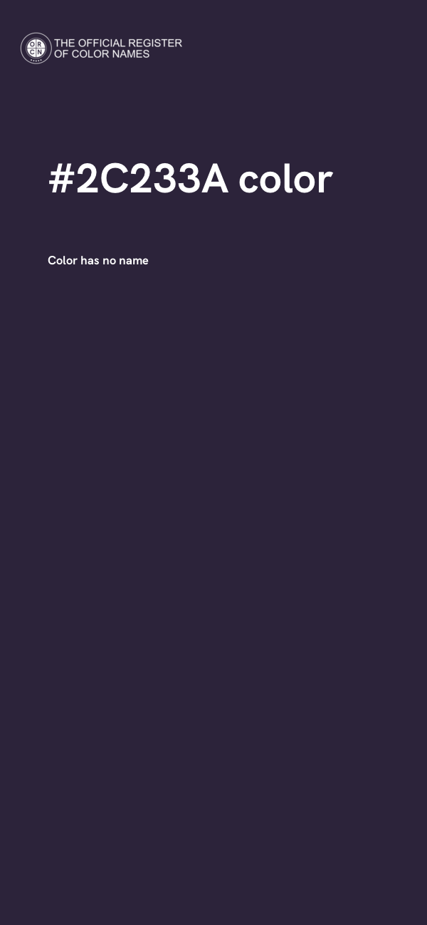 #2C233A color image