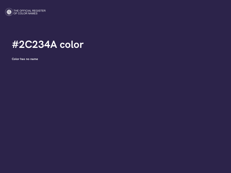 #2C234A color image
