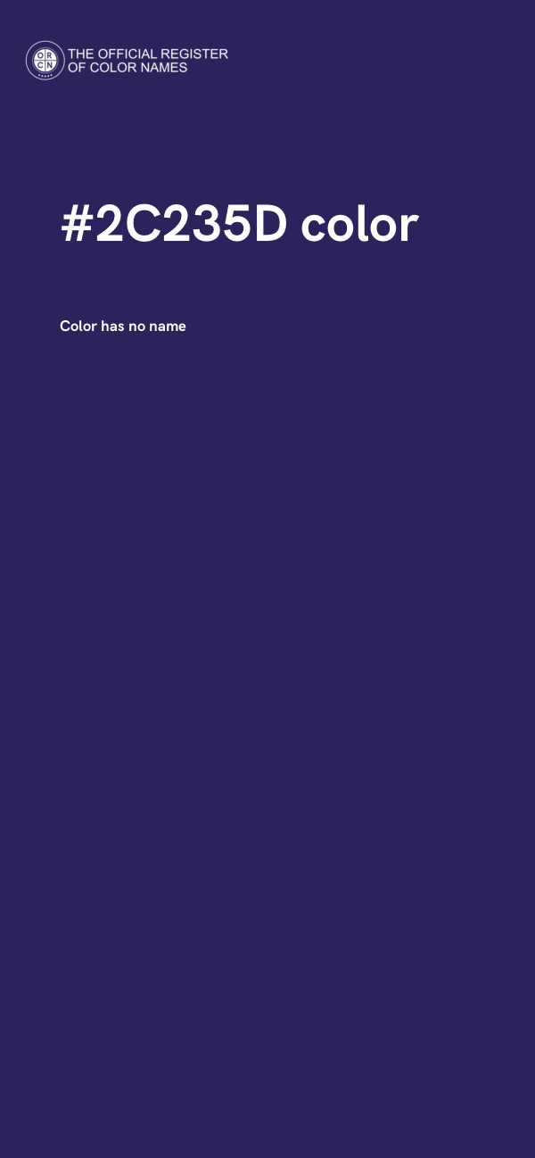 #2C235D color image