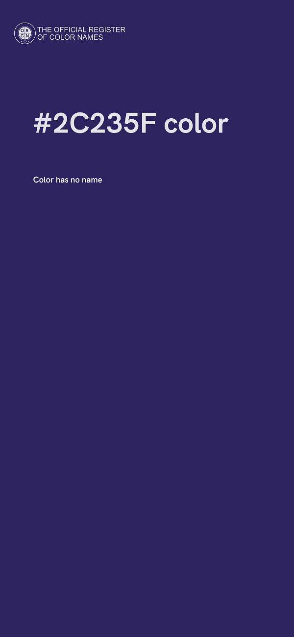 #2C235F color image