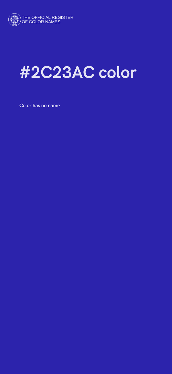 #2C23AC color image