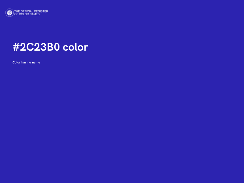 #2C23B0 color image