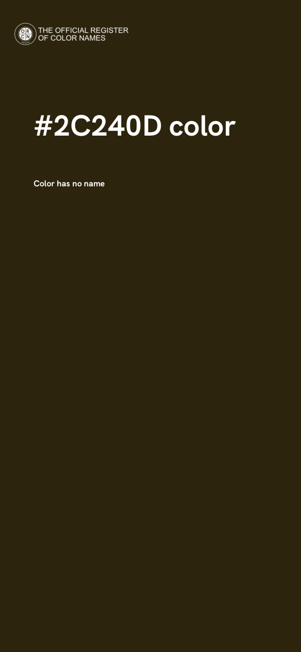 #2C240D color image