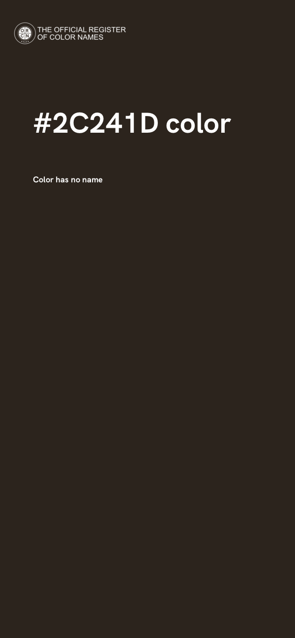 #2C241D color image