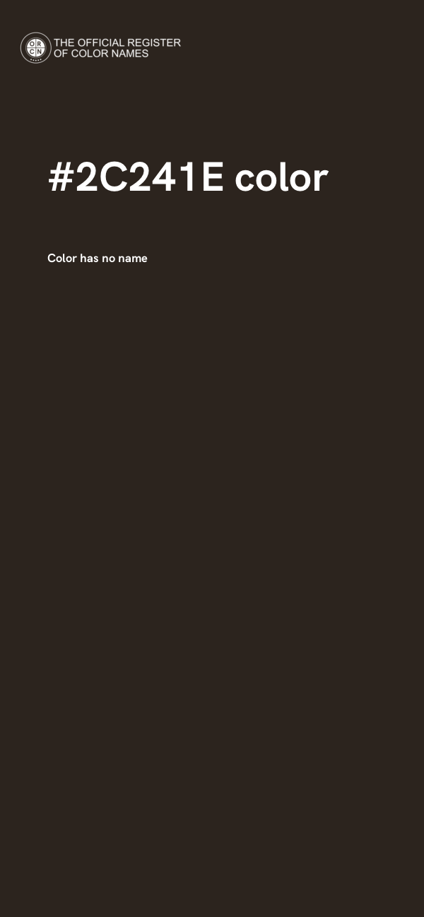 #2C241E color image