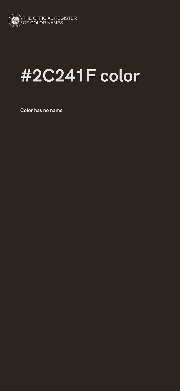 #2C241F color image
