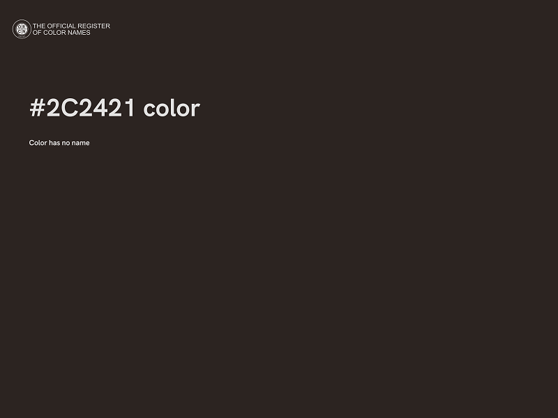 #2C2421 color image