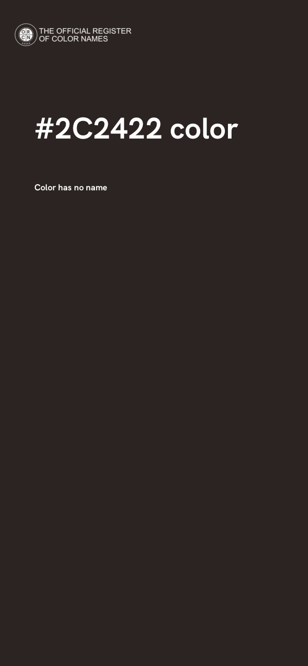 #2C2422 color image