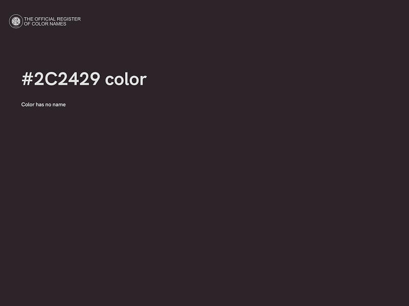 #2C2429 color image
