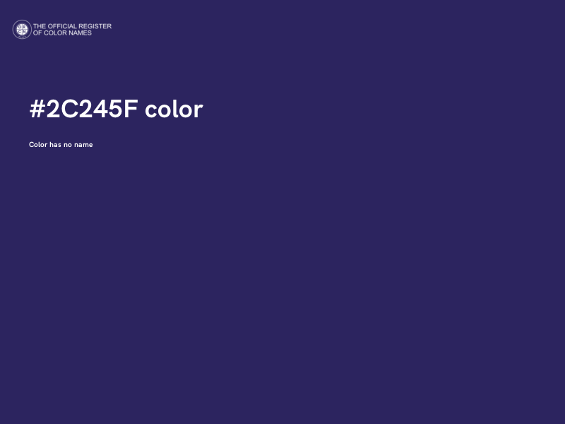 #2C245F color image