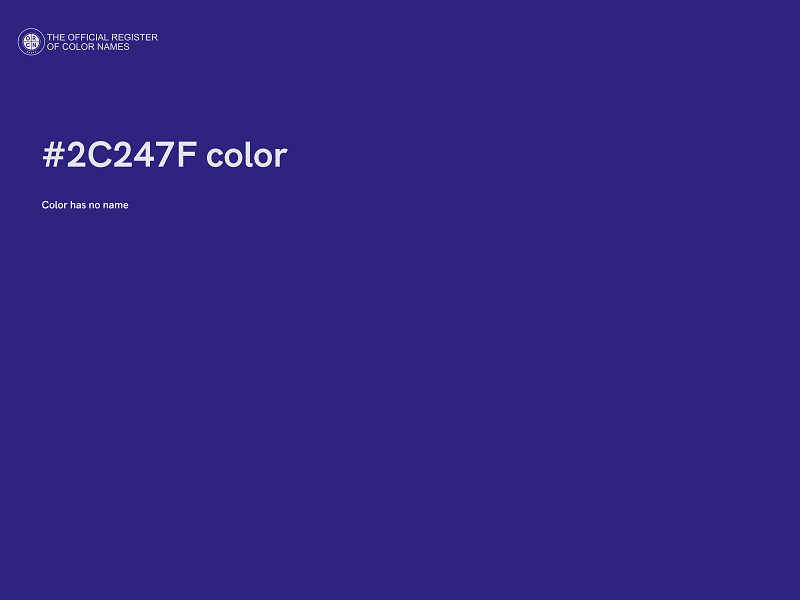 #2C247F color image