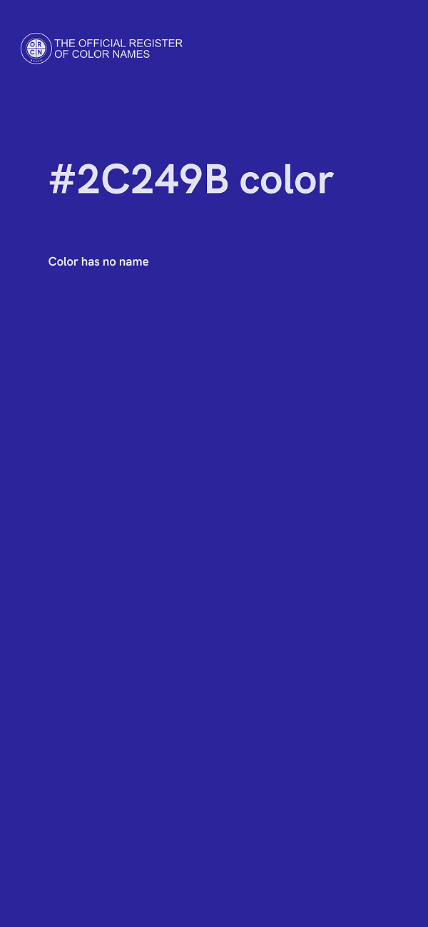 #2C249B color image