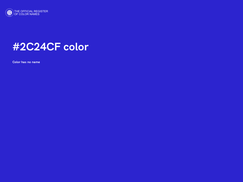 #2C24CF color image