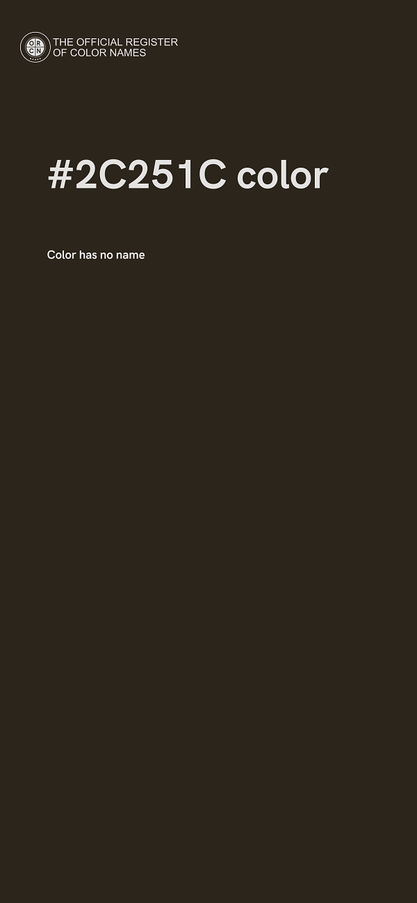 #2C251C color image