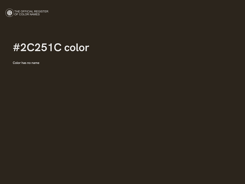 #2C251C color image