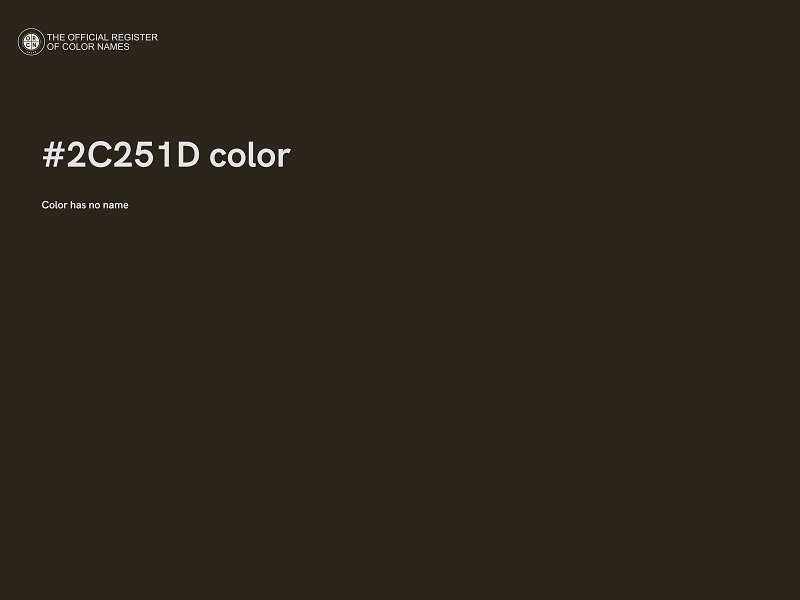 #2C251D color image