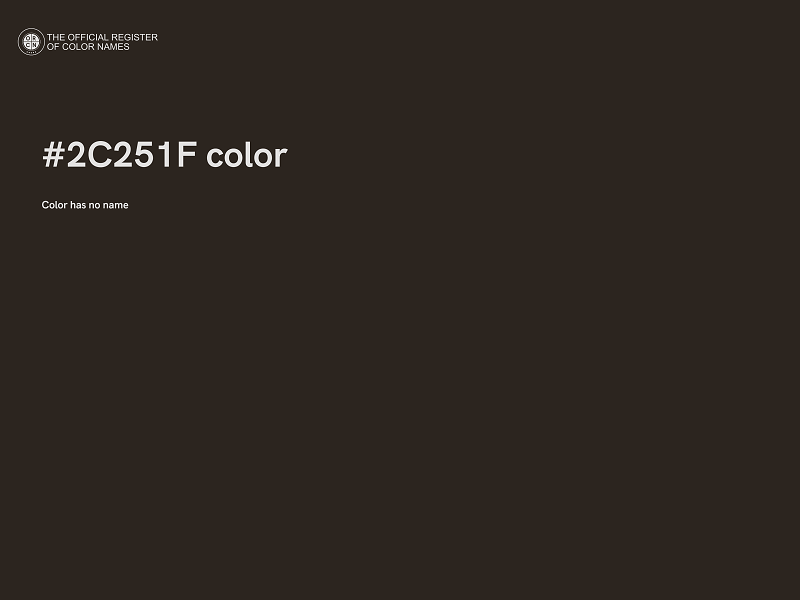 #2C251F color image