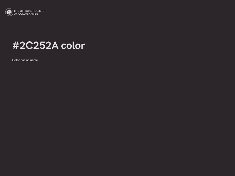 #2C252A color image