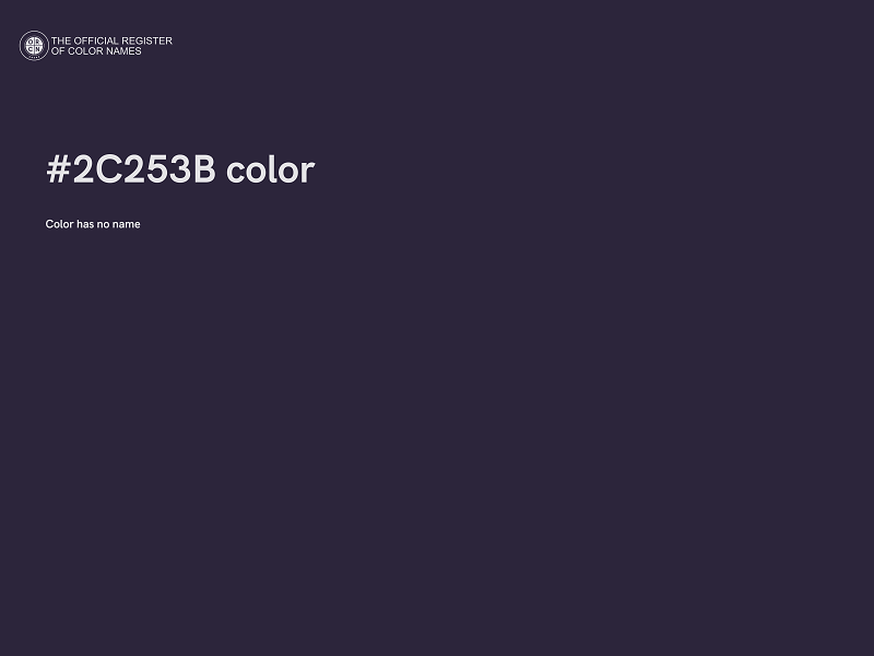 #2C253B color image