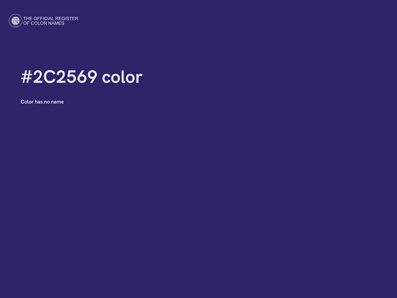 #2C2569 color image