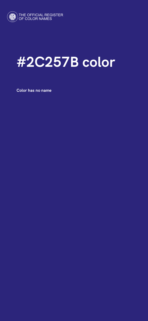 #2C257B color image
