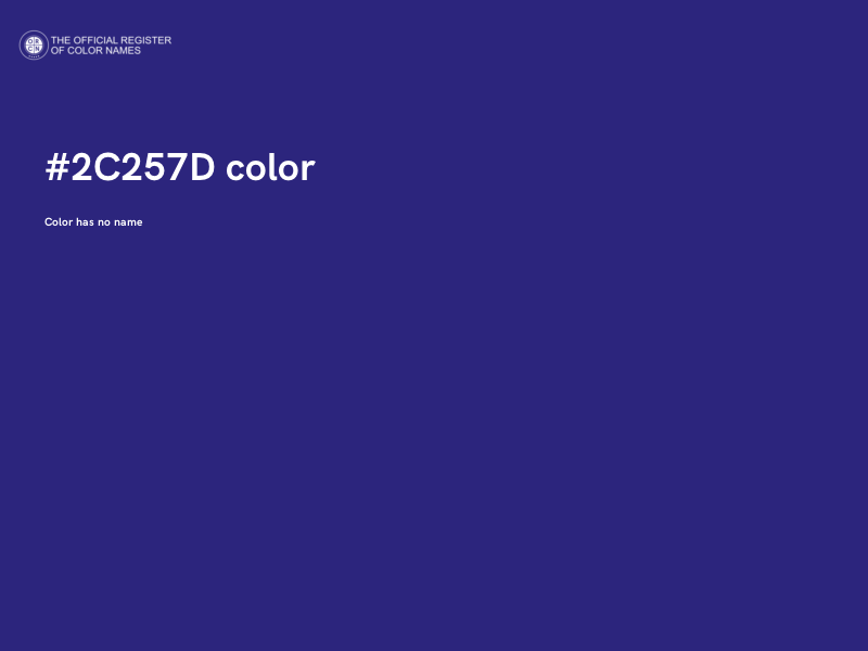#2C257D color image