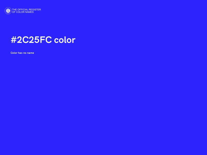 #2C25FC color image
