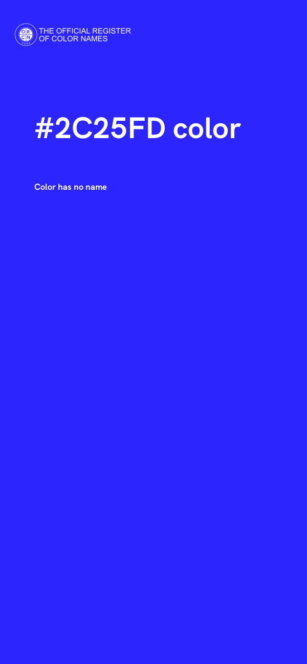 #2C25FD color image