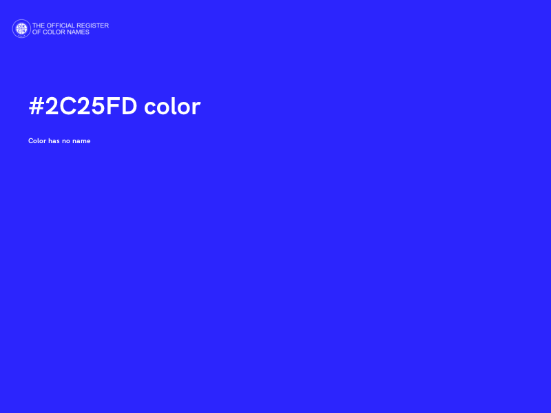 #2C25FD color image