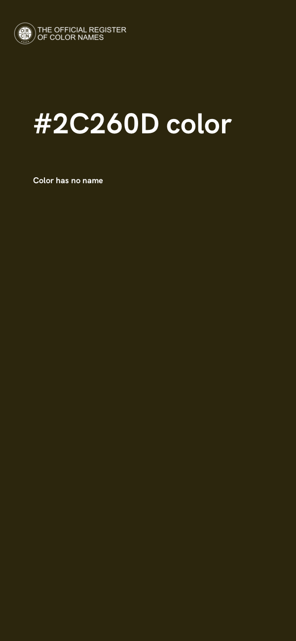 #2C260D color image